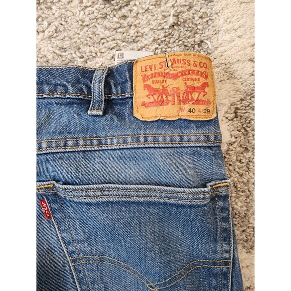 Levi's Relaxed Straight Leg Jeans Men's Size 40x29 Blue Denim High Rise Loose - Picture 10 of 10